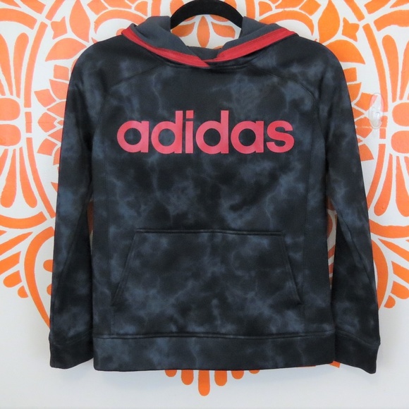 adidas Tops - Adidas Black Tie Dye Hooded Sweatshirt M